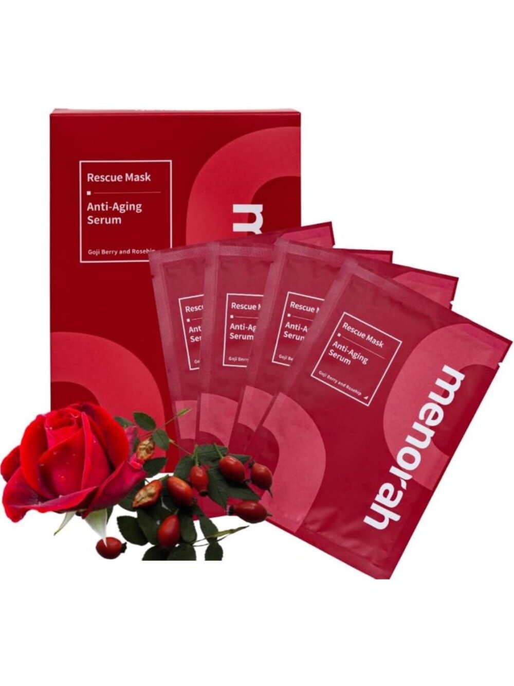 Hydrating Goji Berry & Rosehip Sheet Mask Set - 7 Pack Facial Treatment for All